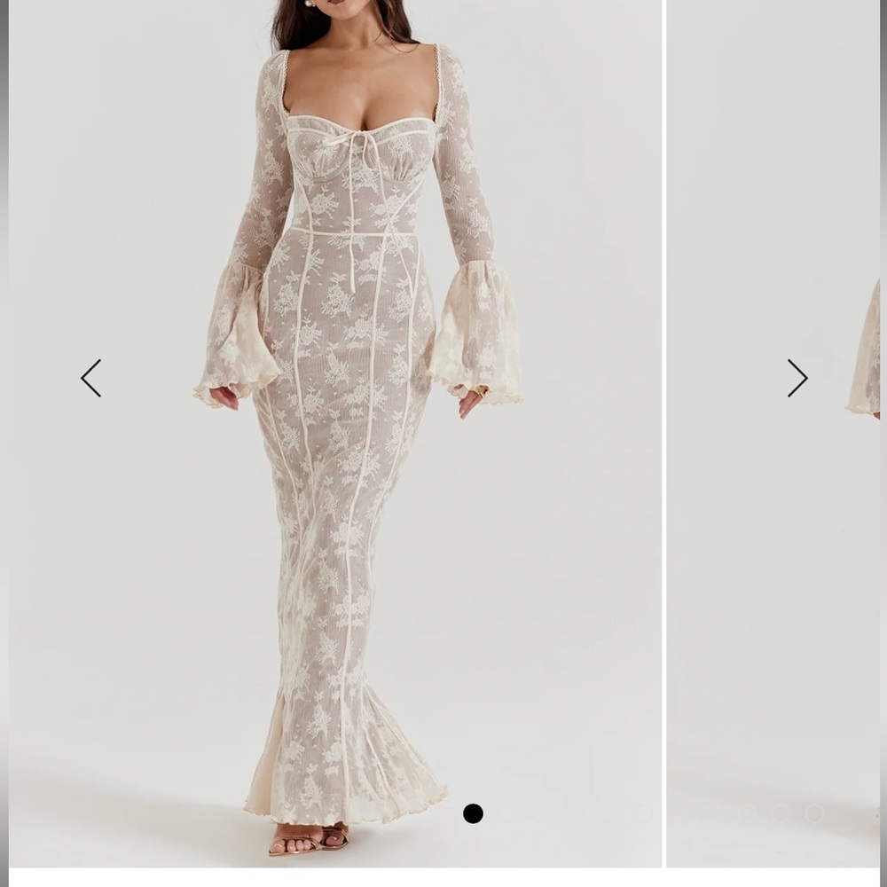 White maxi dress